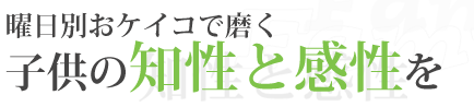 曜日別おけいこで磨く子供の知性と感性を